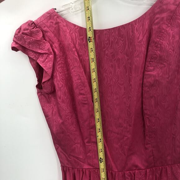 Dessy Creations VINTAGE Round Neck Fit Flare Party Dress Cap Short Sleeves SZ 10 - Picture 5 of 9